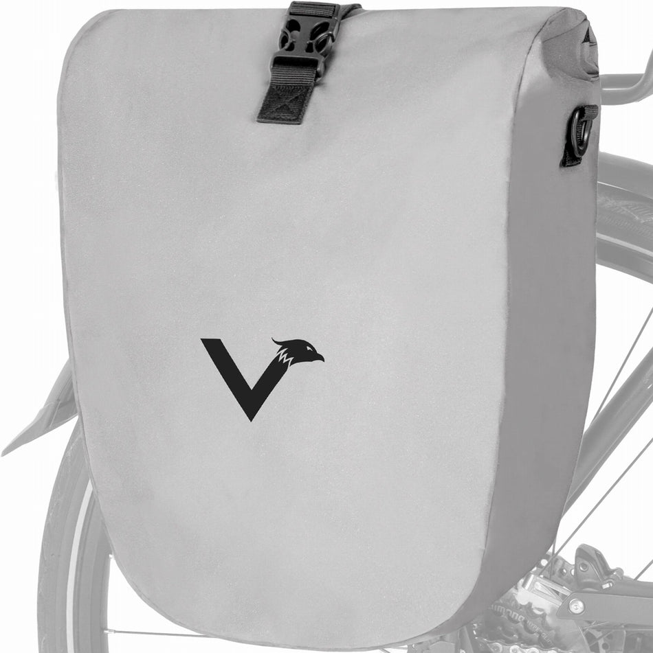 Valkental Bike Bag große & wasserdichte Gepäckträgertasche inkl. Umhängegurt reflective