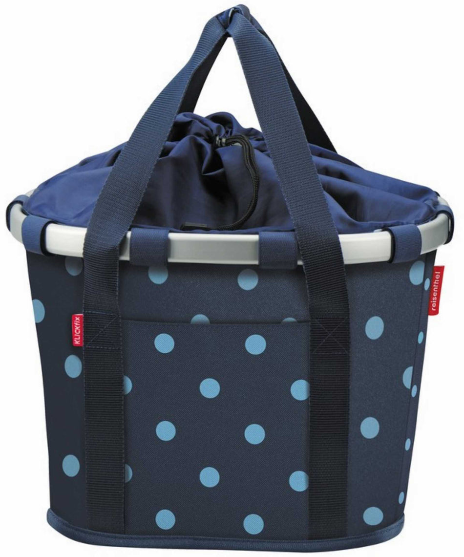 KLICKfix Bikebasket Lenkertasche mixed dots blue 15 L