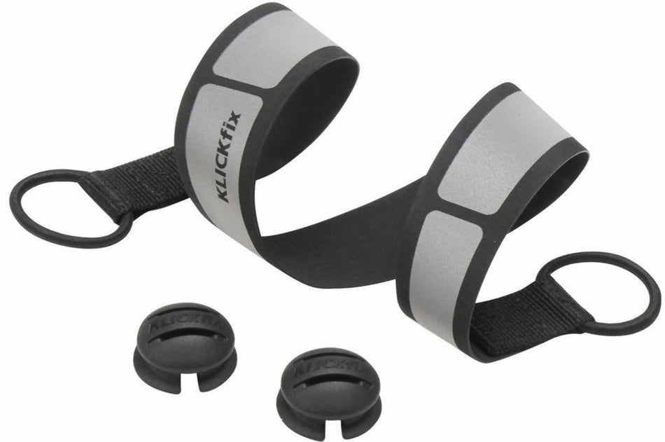 KLICKfix Seeme Reflektorband für Körbe schwarz/silber
