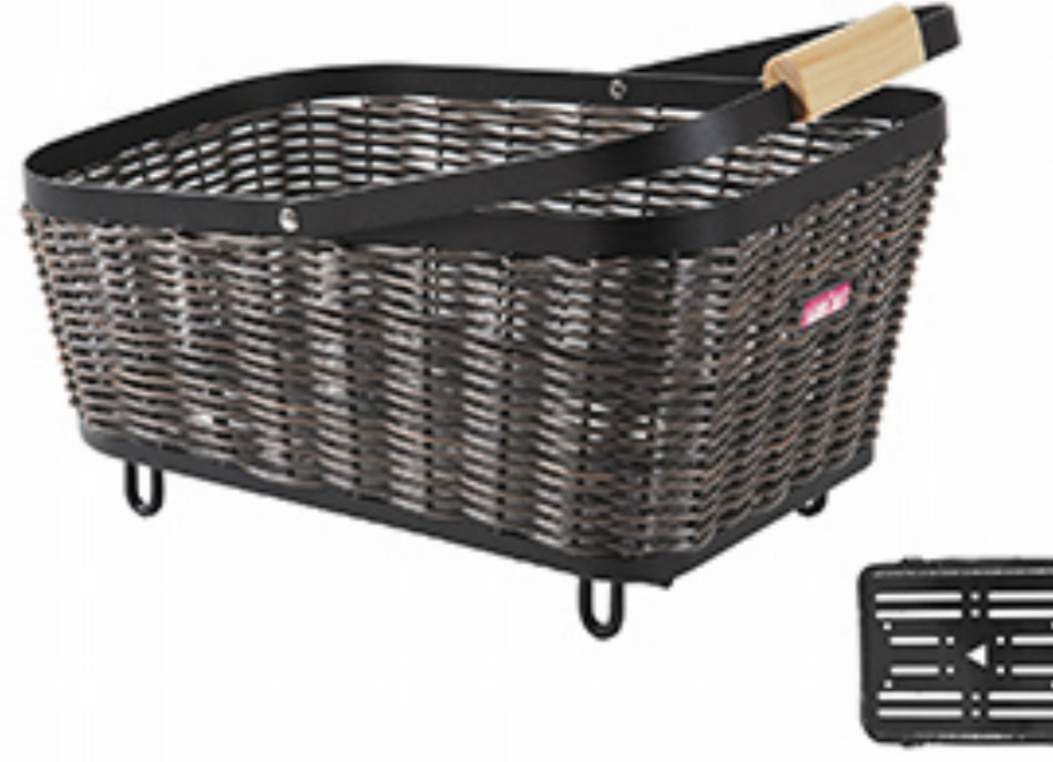 Unix Berno Universal System Hinterradkorb schwarz/braun 18,5 L