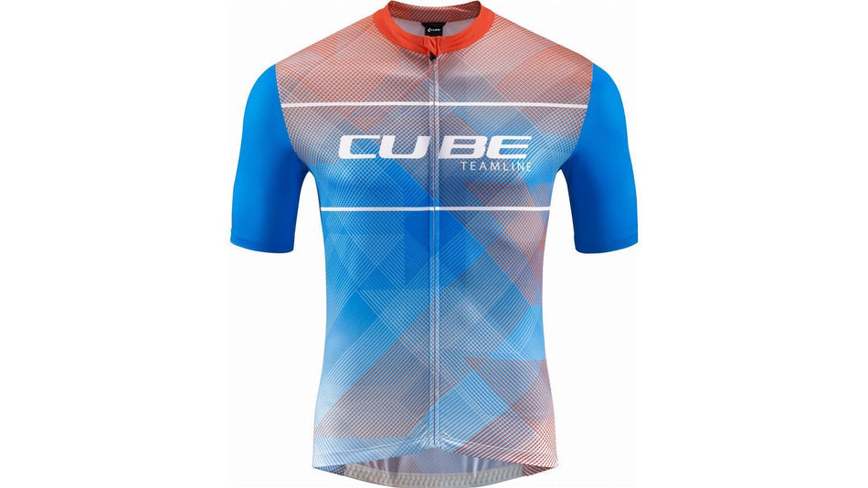Cube Teamline Trikot CMPT Kurzarm white´n´blue´n´red