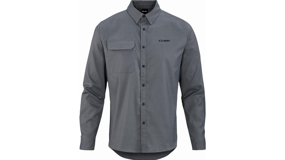 Cube Vertex Hemd Langarm grey