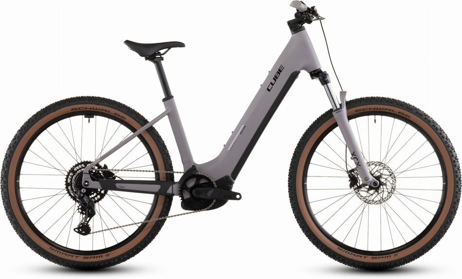 Cube Reaction Hybrid Performance 600 Wh E-Bike Hardtail Easy Entry 27,5" plumgrey´n´black