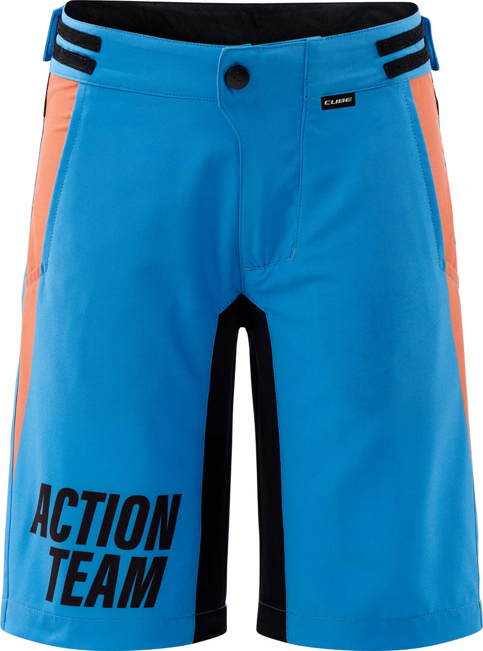 Cube JUNIOR Baggy Shorts inkl. Innenhose X Actionteam blau