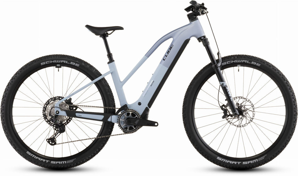 Cube Reaction Hybrid SLX 800 Wh E-Bike Hardtail Trapeze gauzegrey´n´iceblue