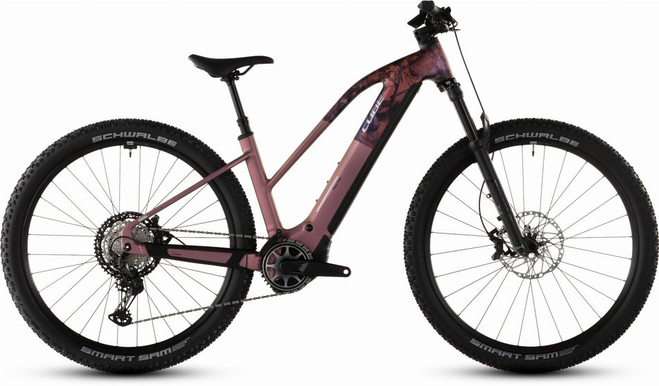 Cube Reaction Hybrid SLX 800 Wh E-Bike Hardtail Trapeze shiftblush´n´art