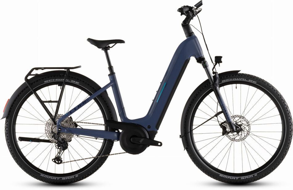 Cube Nuride Hybrid EXC 800 Wh E-Bike Easy Entry 28" jeansblue´n´blue