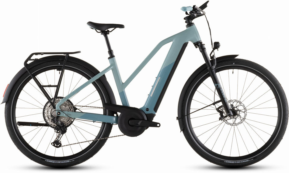 Cube Nuride Hybrid SLX 800 Wh E-Bike Trapeze 28" skylight´n´arubablue