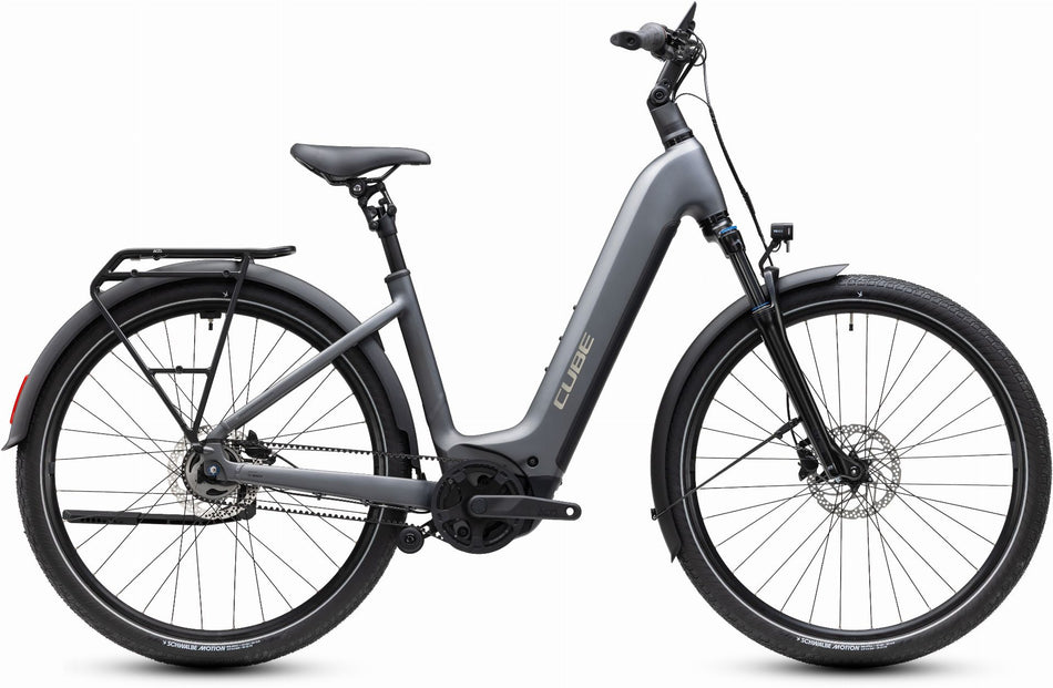 Cube Touring Hybrid Deluxe SLX 800 Wh E-Trekkingbike Easy Entry 28" slabgrey´n´chrome