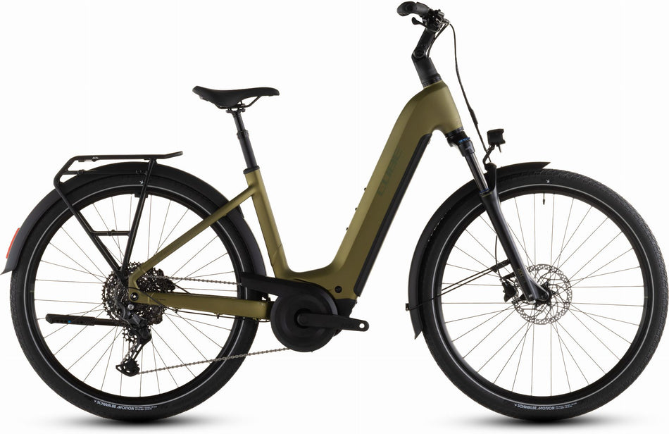 Cube Touring Hybrid Pro 800 Wh E-Bike Easy Entry 28" goldenlime´n´black