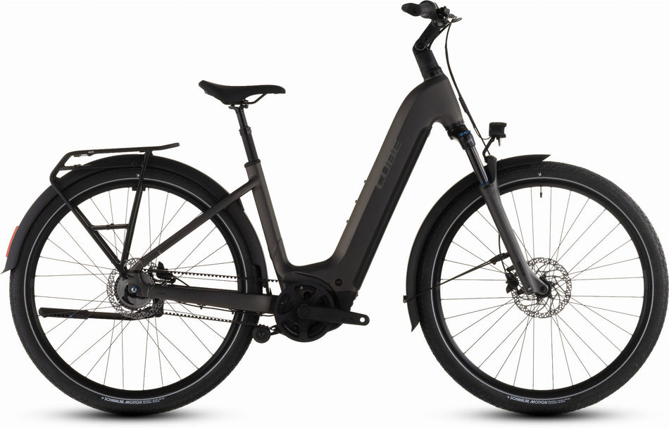 Cube Touring Hybrid Comfort SLX 800 Wh E-Bike Easy Entry 28" charcoal´n´chrome