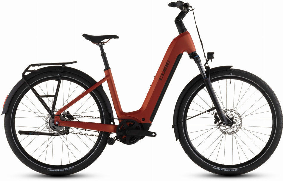 Cube Touring Hybrid Comfort SLX 800 Wh E-Bike Easy Entry 28" chilli´n´chrome