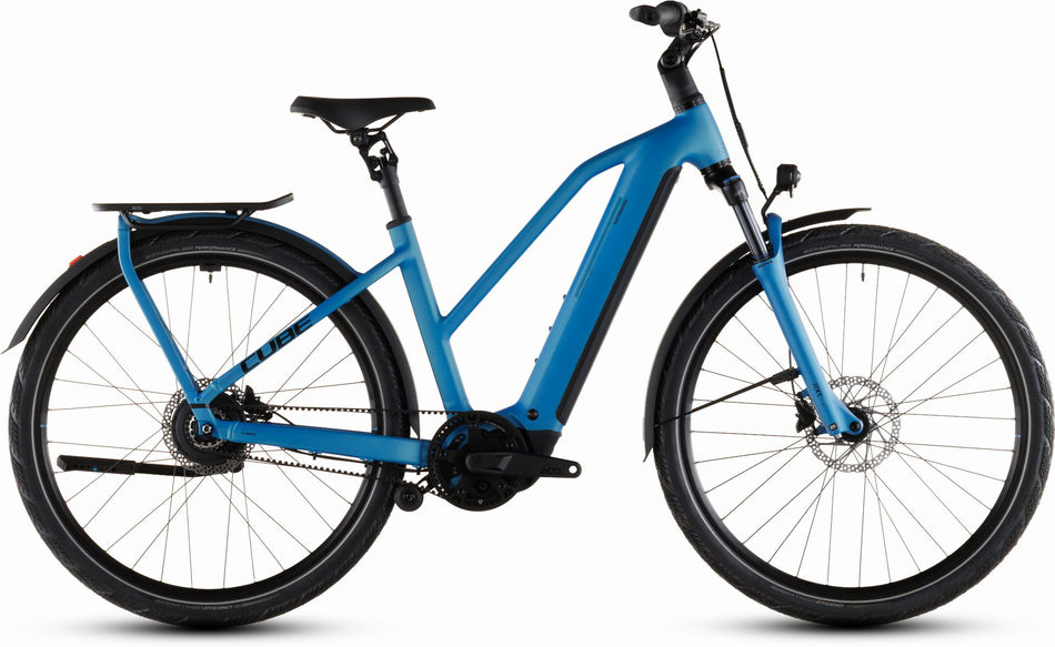 Cube Kathmandu Hybrid Comfort Pro 800 Wh E-Bike Trapeze 28" azure´n´black