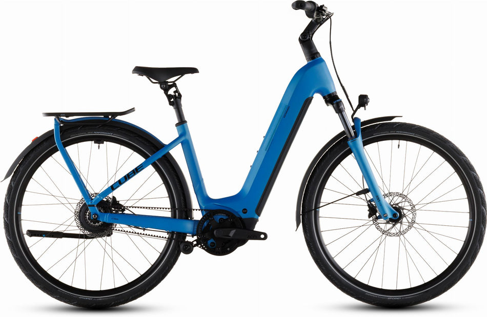 Cube Kathmandu Hybrid Comfort Pro 800 Wh E-Bike Easy Entry 28" azure´n´black