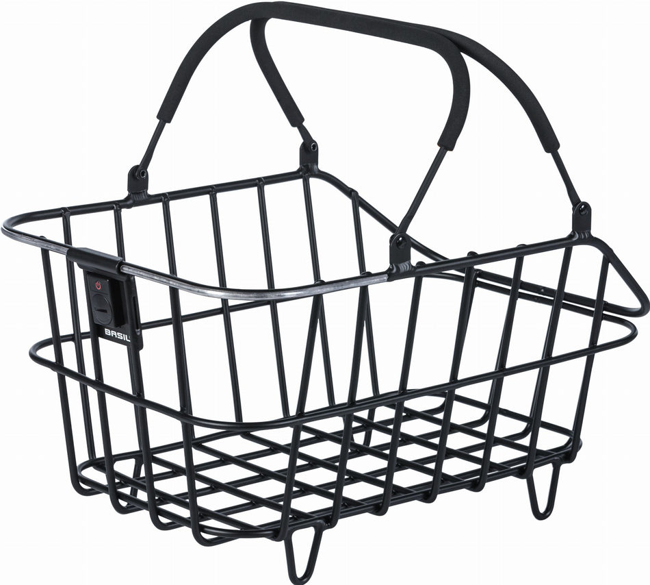 Basil Cento Alu Multi System Nordlicht Gepäckträgerkorb matt schwarz 21 L