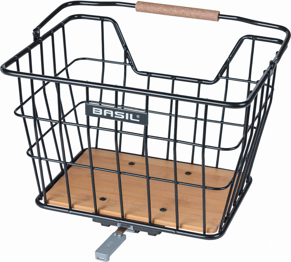 Basil Nordland Mik Vorderradkorb/Hinterradkorb schwarz/natur braun 23 L