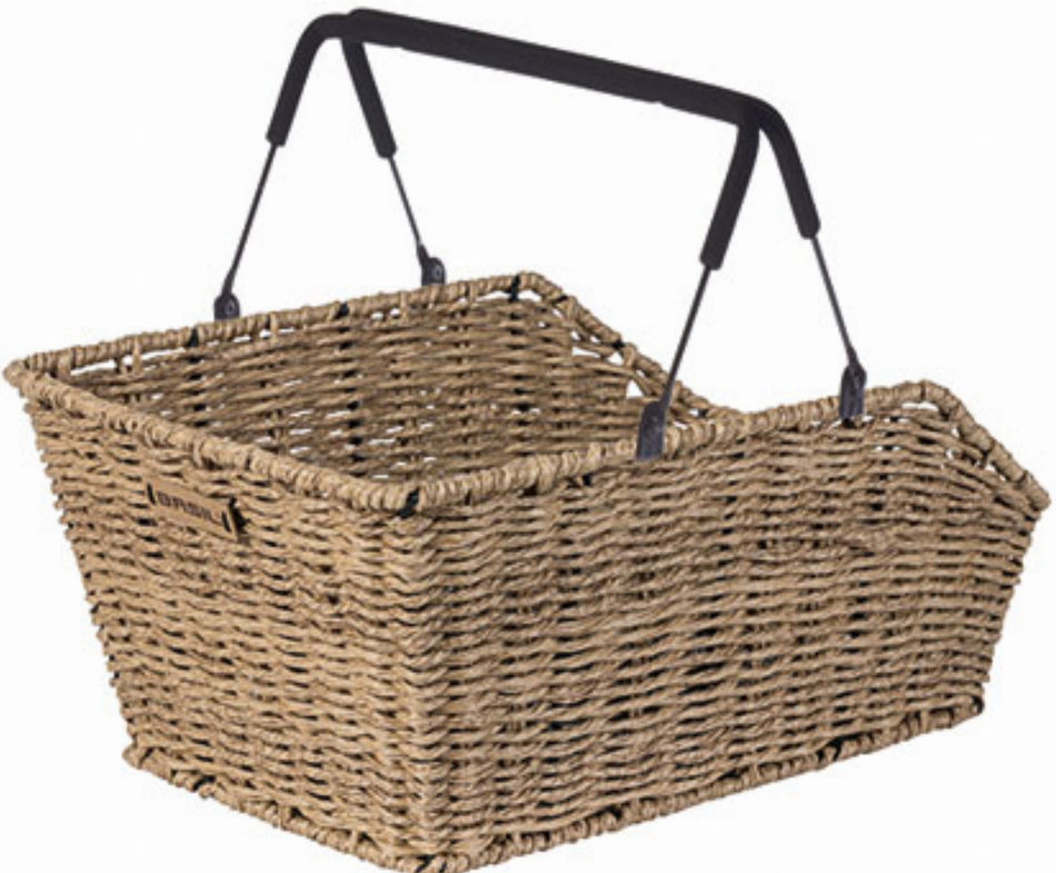 Basil Cento Rattan Look Mik 2.0 Gepäckträgerkorb seagrass