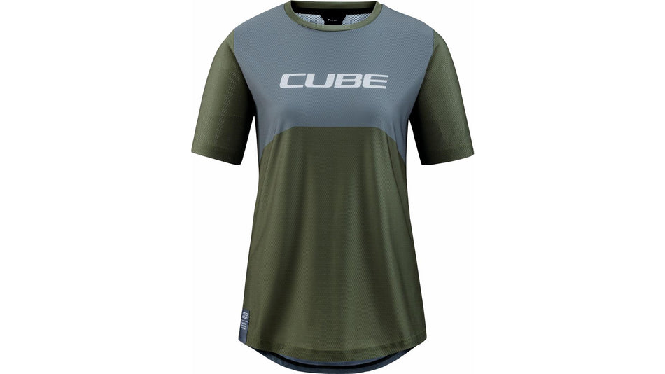 Cube Vertex WS Rundhalstrikot TM Kurzarm olive