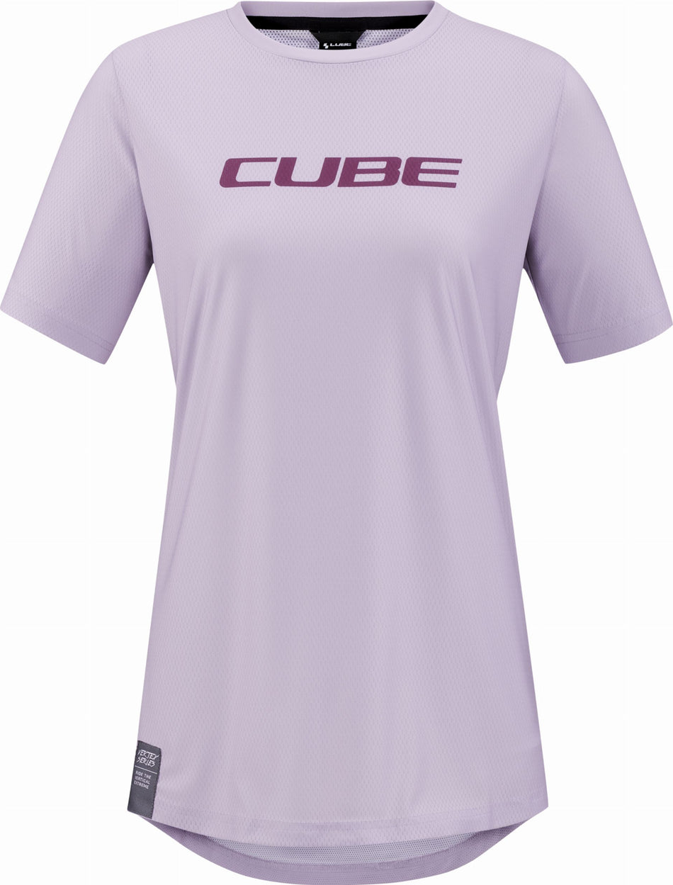 Cube Vertex WS Rundhalstrikot Kurzarm purple