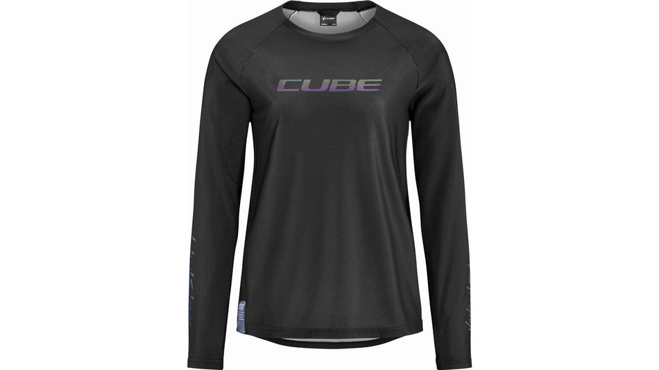 Cube Vertex WS Rundhalstrikot Langarm black