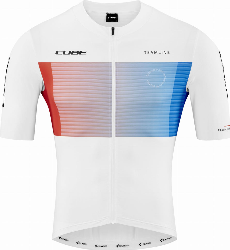 Cube Teamline Trikot Kurzarm white´n´blue´n´red