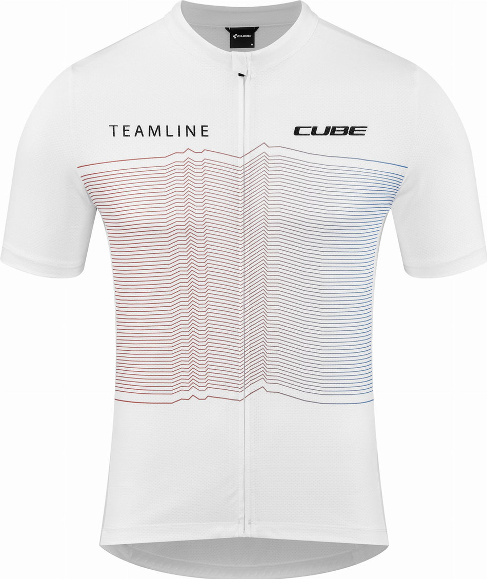 Cube Teamline Trikot CMPT Kurzarm white