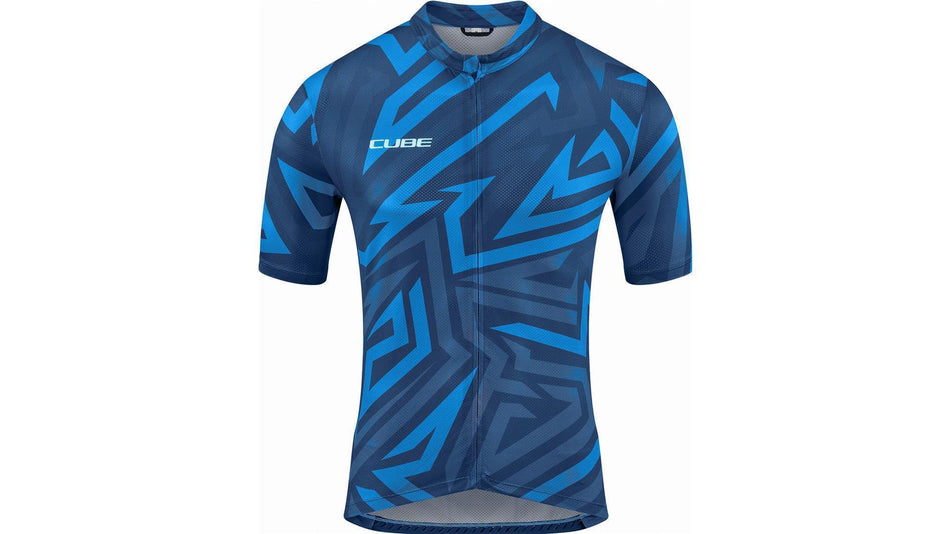 Cube ATX Trikot Full Zip CMPT Kurzarm blue