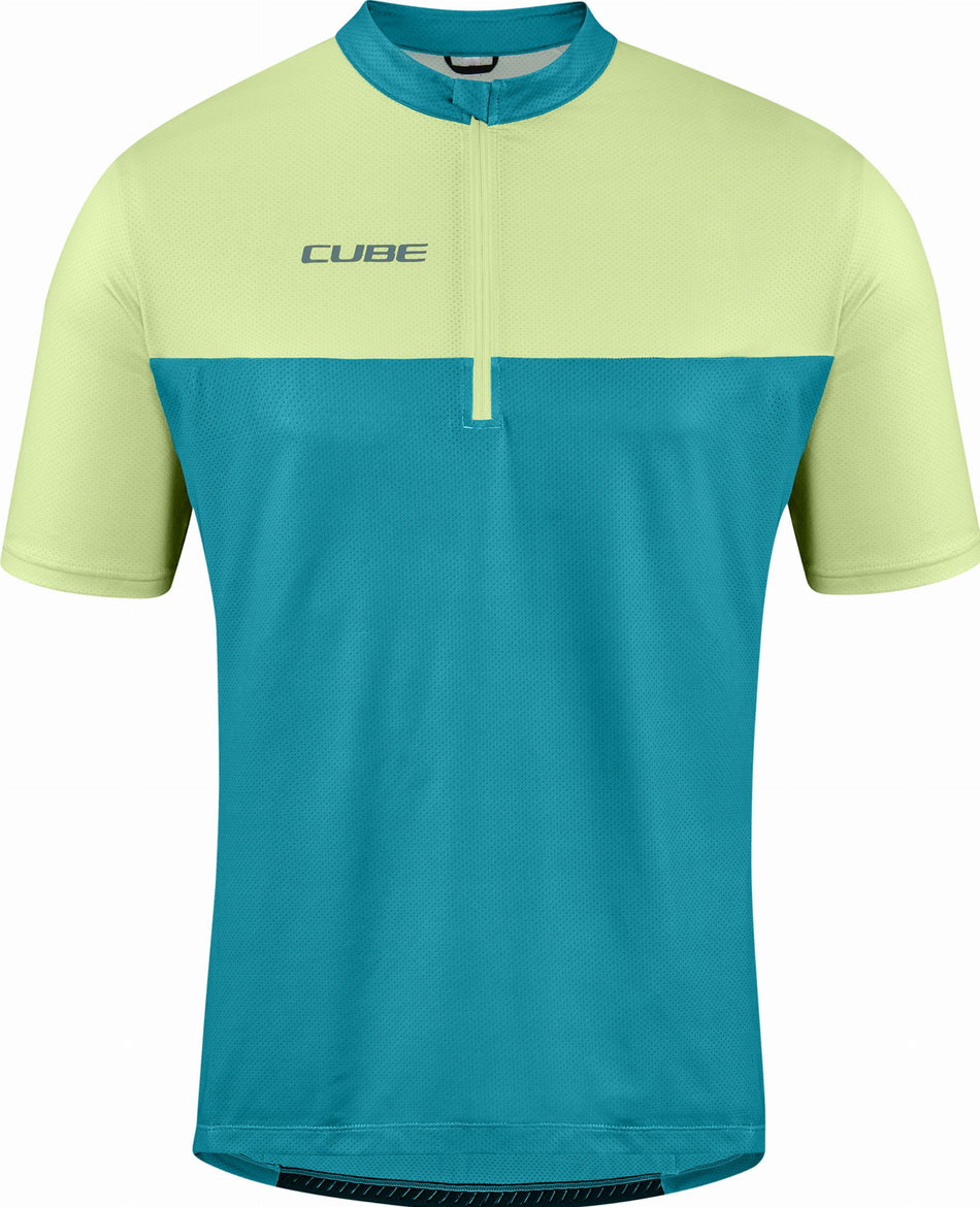 Cube ATX Trikot Half Zip CMPT Kurzarm green´n´lime
