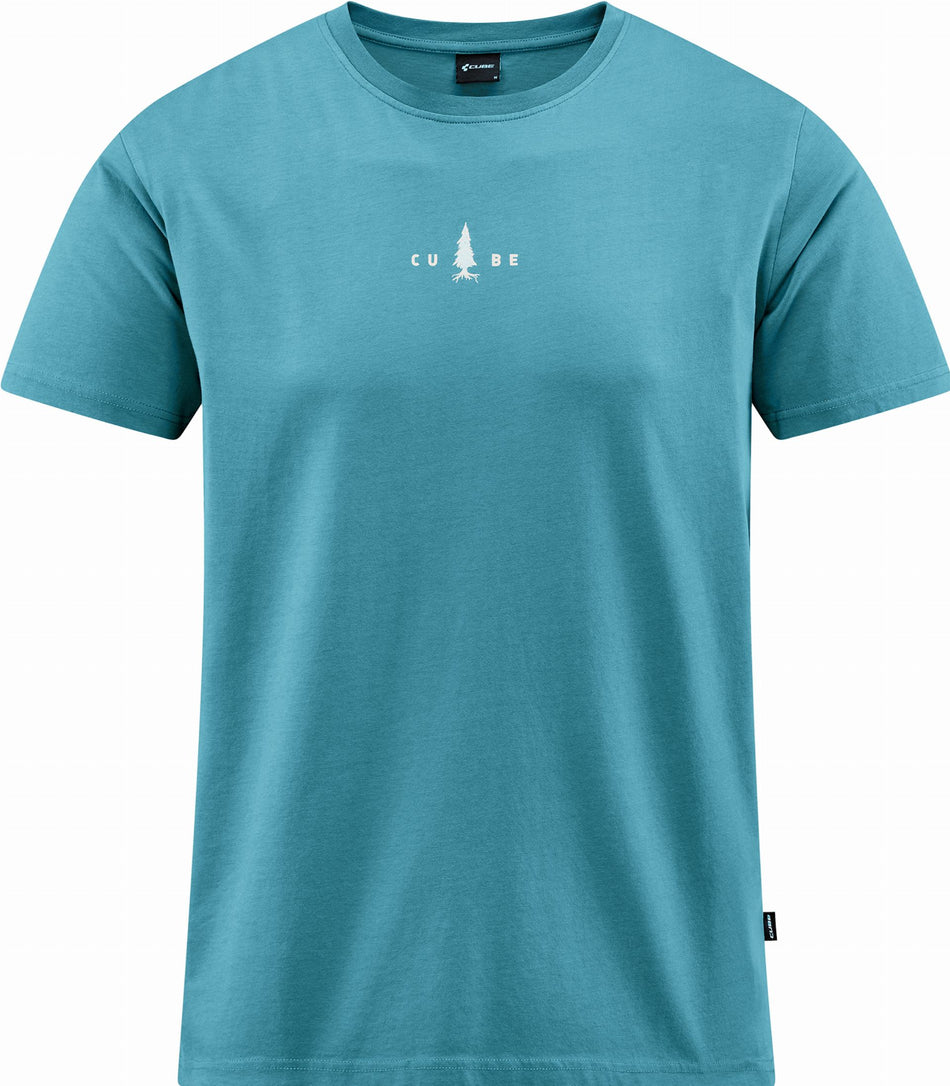 Cube Organic T-Shirt Fichtelmountains GTY Fit grey´n´coral