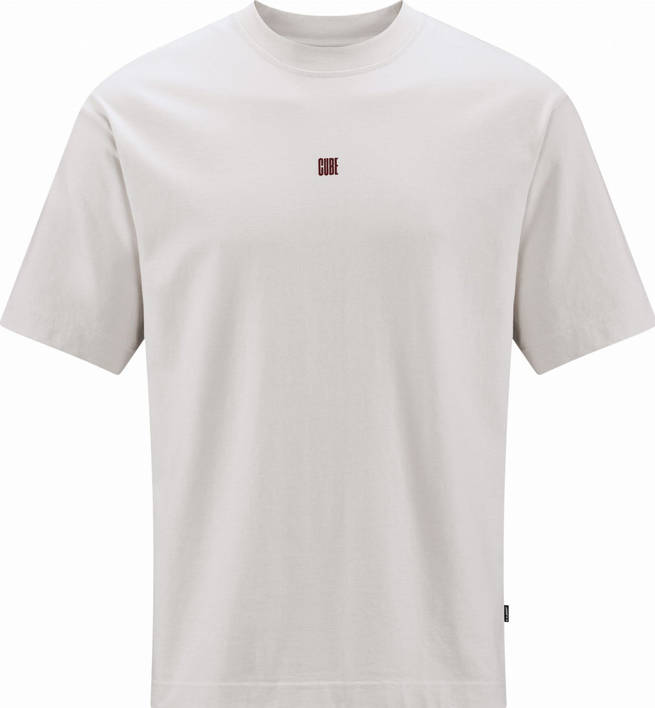 Cube Organic T-Shirt Logo Dropshoulder beige