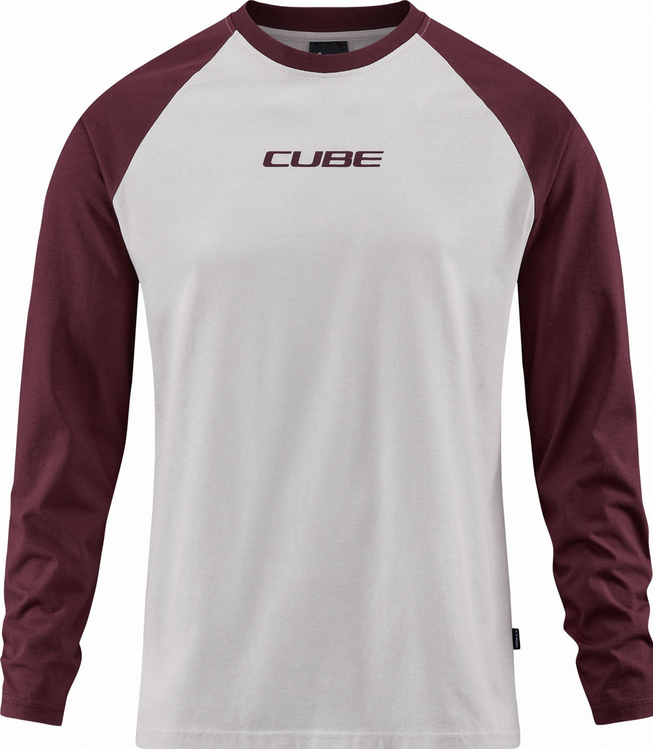 Cube Organic Longsleeve beige´n´red