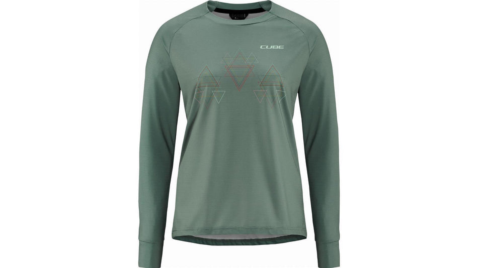 Cube ATX WS Rundhalstrikot Langarm green