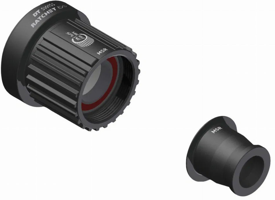 DT Swiss Umrüstkit Rotor Aluminium leicht Shimano MICRO SPLINE Strasse, schwarz mit Standardkugellager M inkl. Adapter