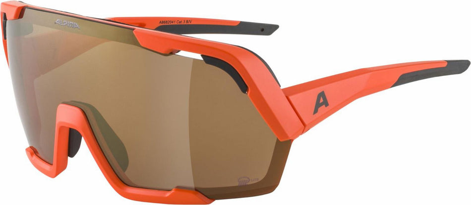 Alpina Rocket Bold Q-Lite Sportbrille pumpkin orange matt/mirror bronce