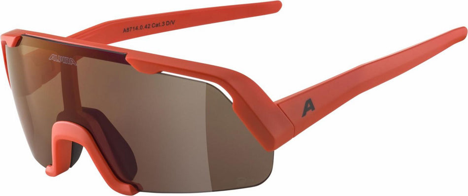 Alpina Rocket Youth Q-Lite Jugendbrille pumpkin orange matt/mirror red