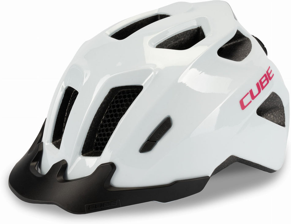 Cube Fink Kinder-Helm flashwhite'n'pink