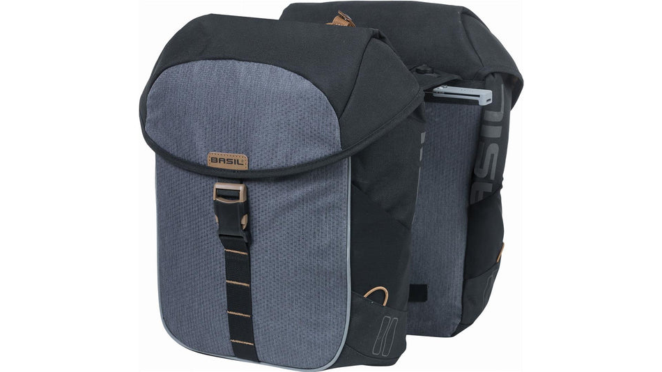 Basil Miles Mik Hinterradtasche black slate 34 L