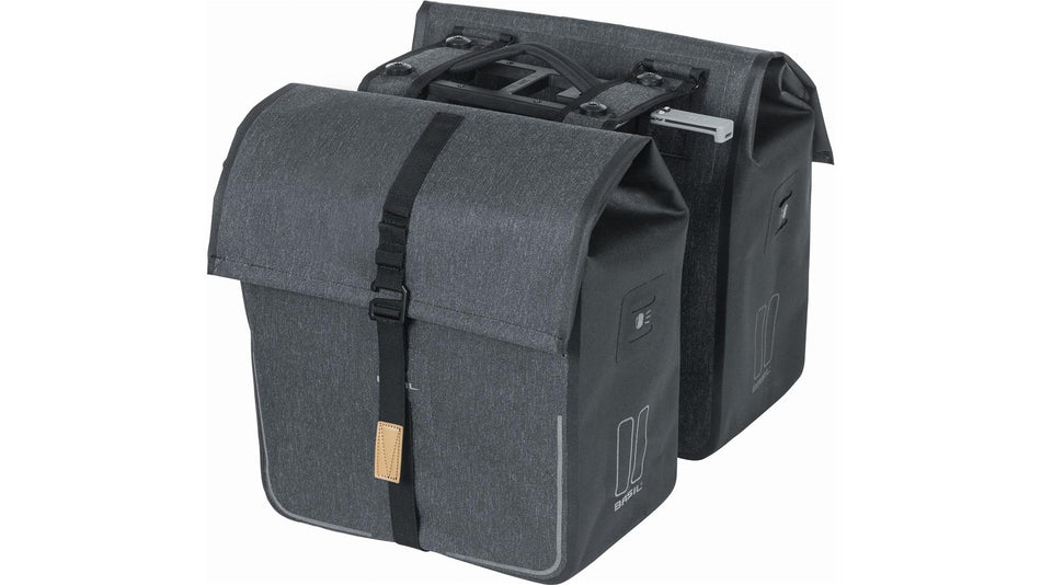 Basil Urban Dry Double Bag Mik Hinterradtasche charcol 50 L