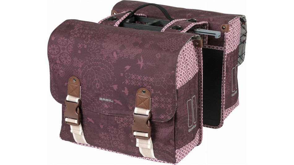 Basil Bohème Mik Hinterradtasche fig rot 35 L