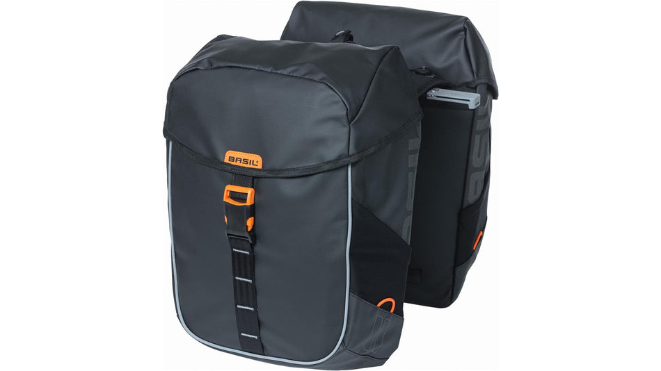 Basil Miles Tarpaulin Mik Hinterradtasche schwarz orange 34 L