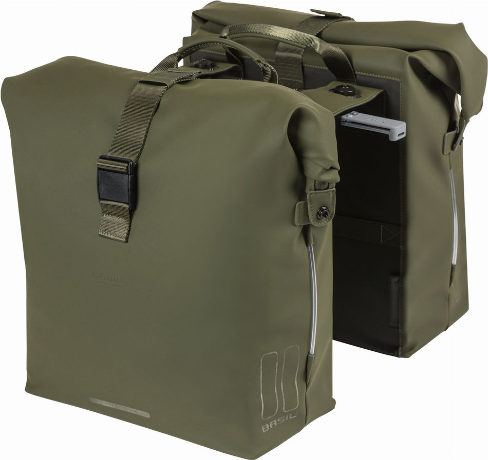 Basil SoHo Nordlicht Mik Hinterradtasche mossgrün 41 L