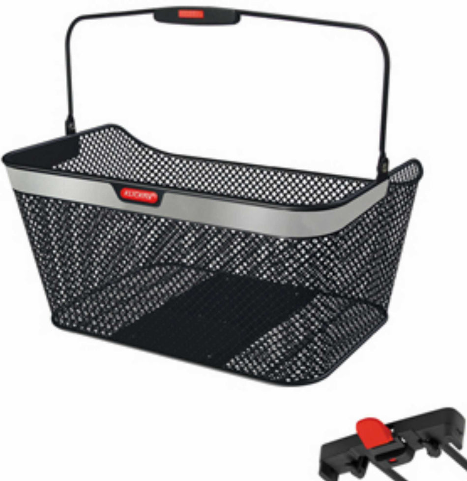 KlickFix City reflect Racktime Hinterradkorb schwarz
