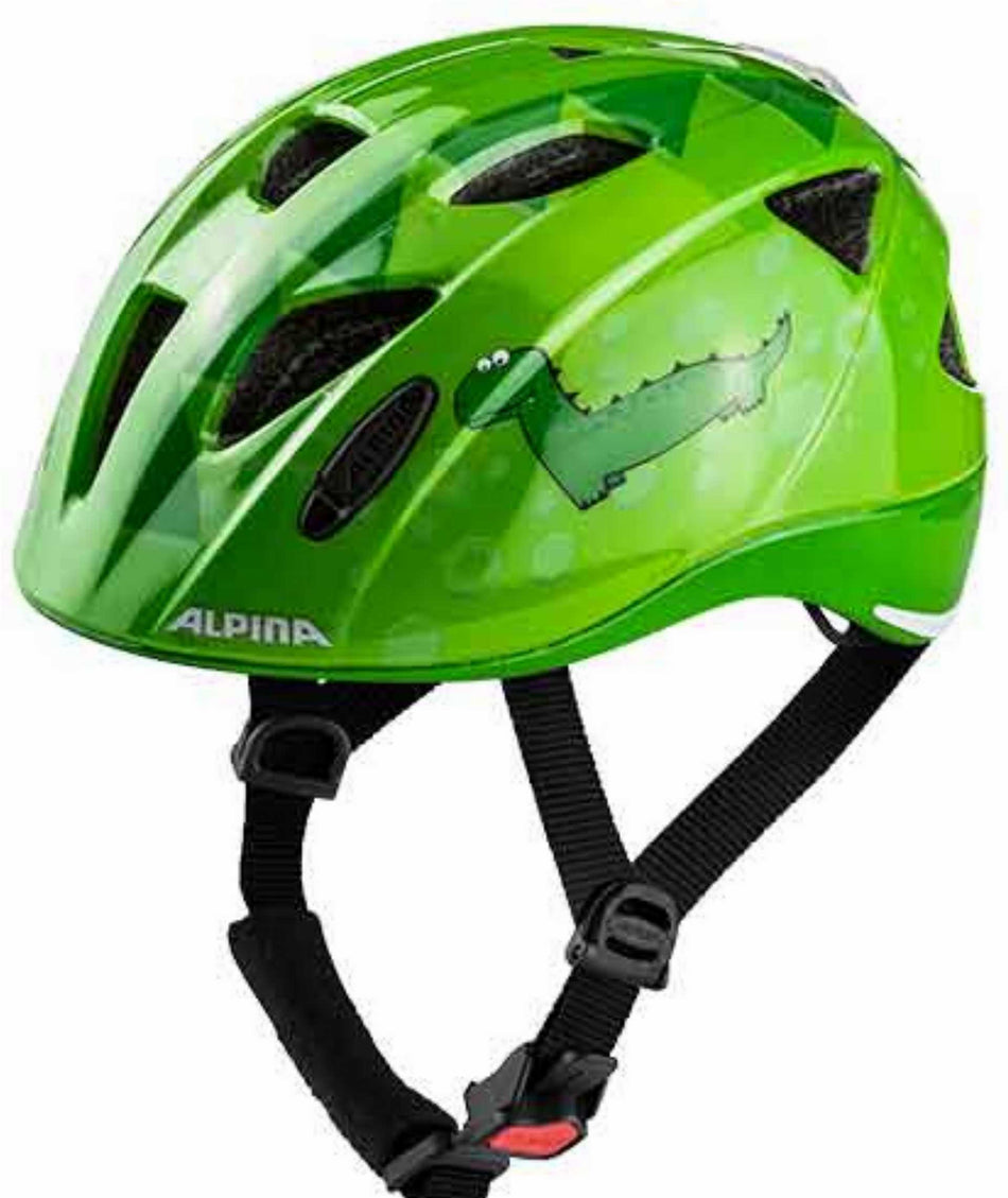 Alpina Ximo Flash Kinder-Helm Green Dino gloss