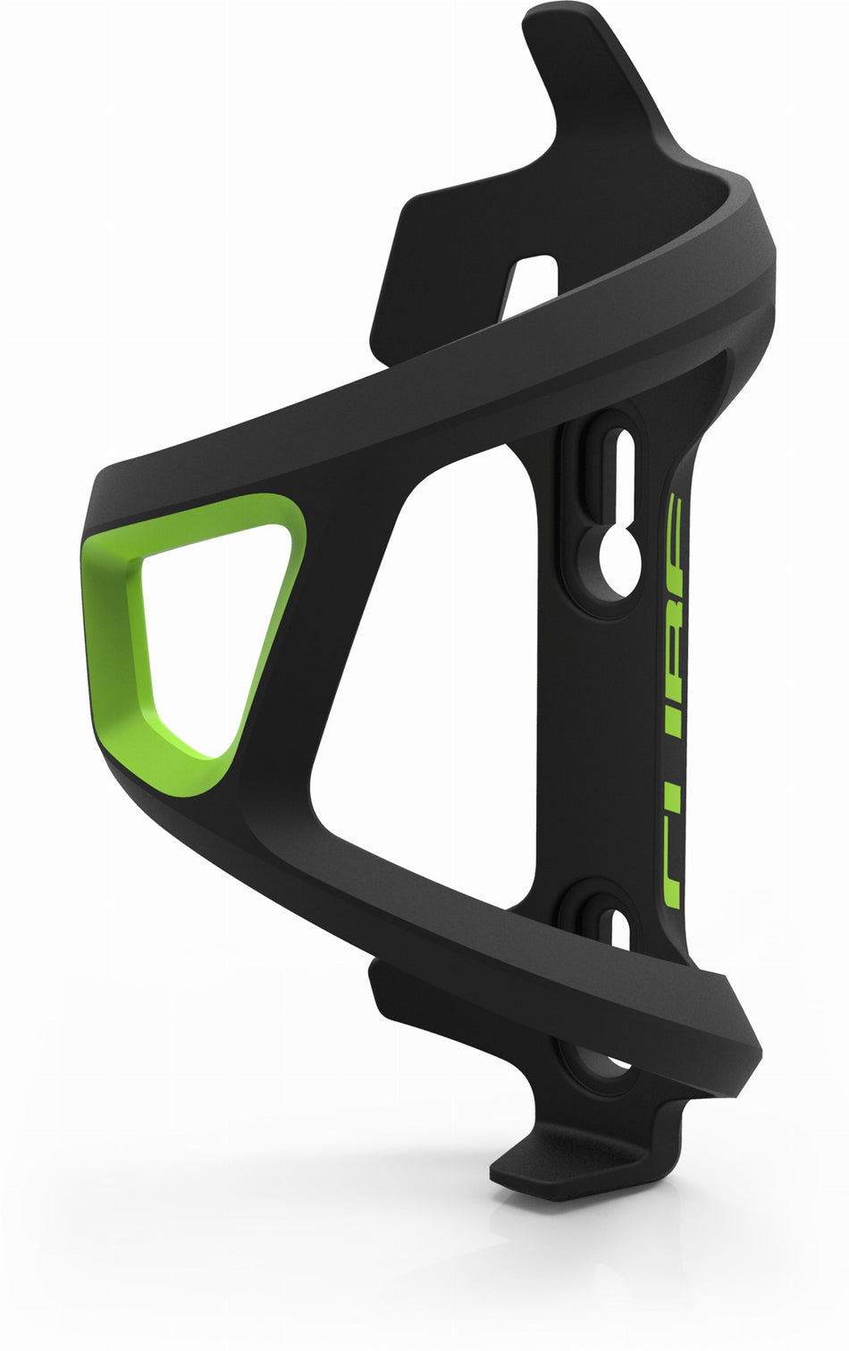 Cube HPP Left-Hand Sidecage Flaschenhalter black´n´green