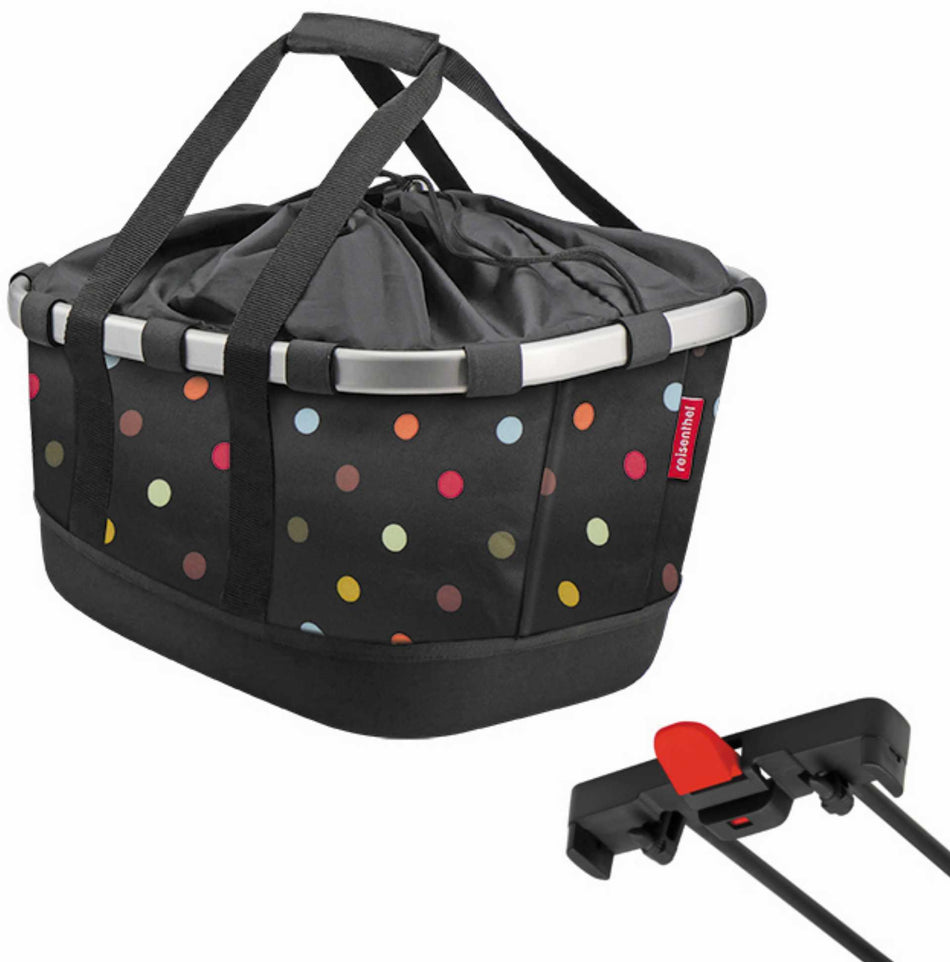 Klickfix Reisenthel Bikebasket GT Gepäckträgertasche mit Aluminumrahmen für Racktime Dots