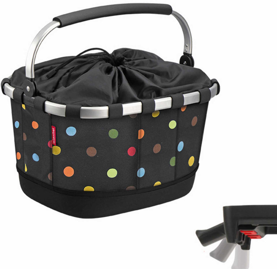 Klickfix Reisenthel Carrybag GT Gepäckträgertasche mit Aluminumrahmen Uniklip Dots