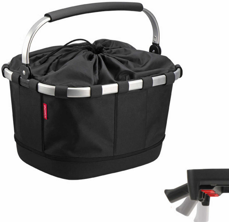 Klickfix Reisenthel Carrybag GT Gepäckträgertasche mit Aluminumrahmen Uniklip 2 Schwarz