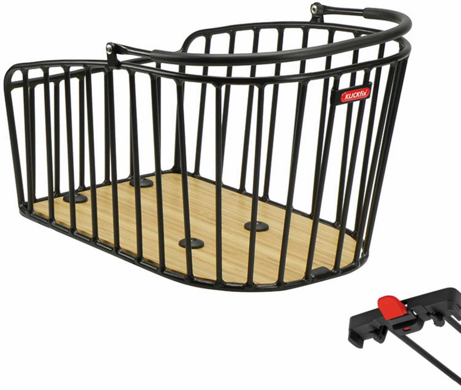 Klickfix Alumino Gt Hinterradkorb für Racktime schwarz