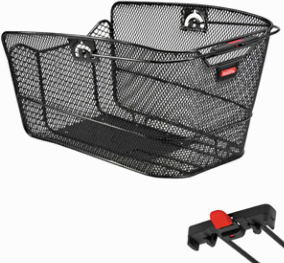 B-Ware - KLICKfix Citymax Hinterradkorb für Racktime schwarz fein (Gebrauchtware)