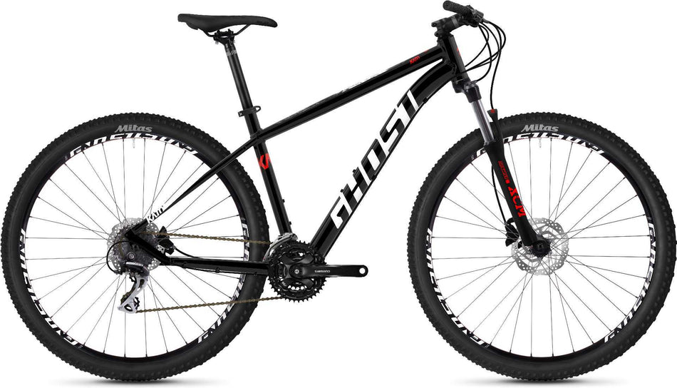Ghost Kato 3.9 AL U 29" MTB-Hardtail jet black / star white / fiery red